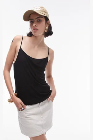 Topshop Sheer rib cami in