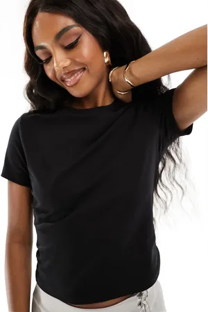 NA-KD X Chloe Monchamp cropped t-shirt in