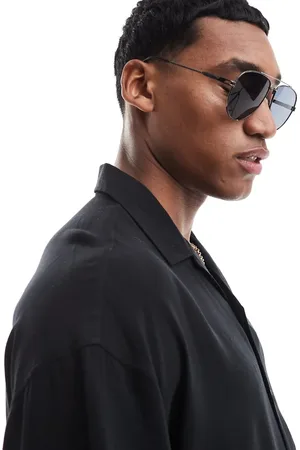 River Island Double metal aviator sunglasses in
