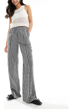 Daisy Street Wide leg trousers in mono check