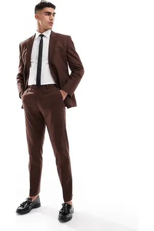 ASOS Super skinny with linen suit trouser in