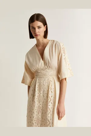 SCALPERS Lace dress in ecru