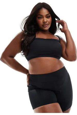 ASOS Curve Maya mix and match deep band booty short bikini bottom in