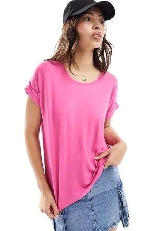 ONLY Short sleeve crew neck top in bright