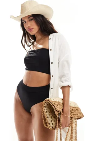 Threadbare Bandeau bikini set with high waist bottom in