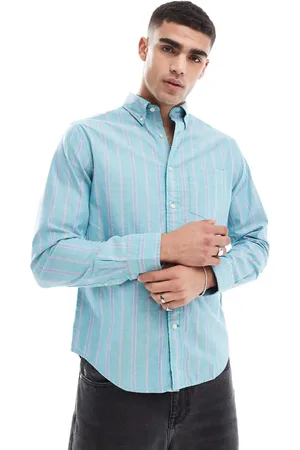 GANT Archive stripe oxford shirt in turquoise