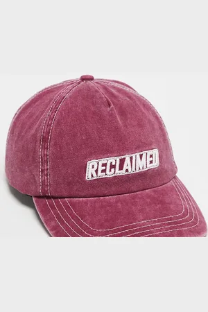 Reclaimed Unisex logo cap in washed burgundy