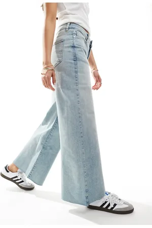 MANGO Wide leg jeans in light