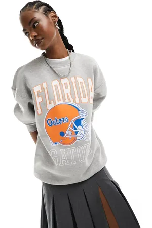 Daisy Street Oversized sweatshirt with vintage Florida graphic in marl