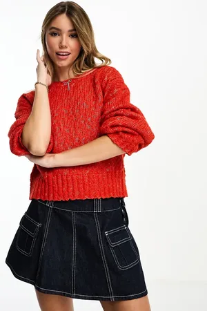 Monki Textured wool blend sweater in