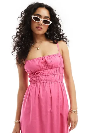 Esmée Esmee ruched tiered maxi beach dress in bright
