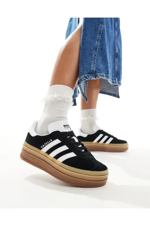 adidas Gazelle Bold trainers in black and