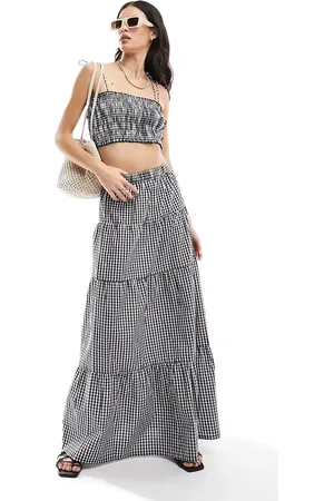 Esmée Esmee beach maxi skirt co-ord in gingham