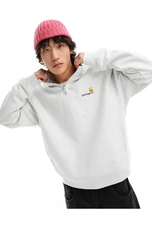 Carhartt American script half zip sweatshirt in