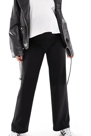 Mama;licious Mamalicious Maternity over the bump ribbed wide leg trousers in