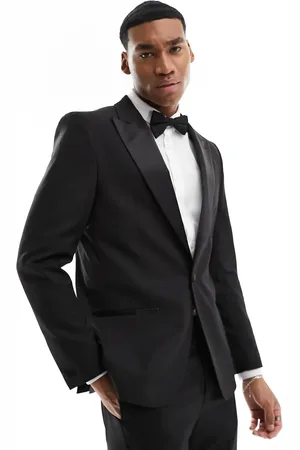 River Island Skinny tuxedo jacket in