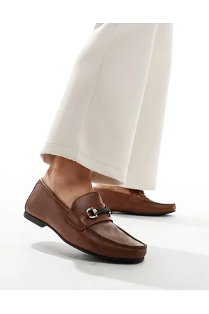 WALK LONDON Luigi Rope Loafers In Tan Leather