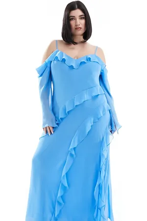 Forever New Long sleeve ruffle maxi dress in