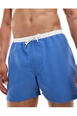 ASOS Swim shorts in short length with contrast waistband in