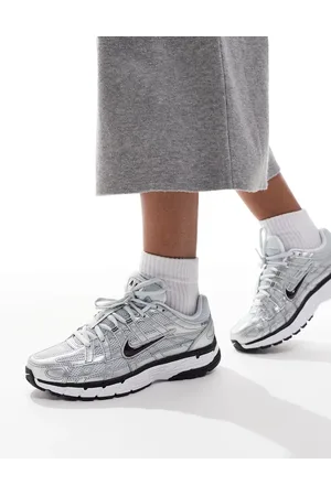 Nike P-6000 unisex trainers in silver and