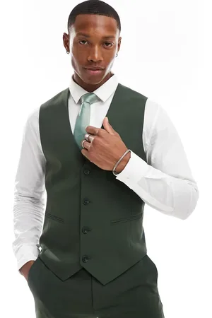 ASOS Skinny suit waistcoat in dark