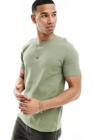 Brave Soul Waffle knit t-shirt in washed sage