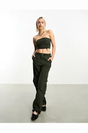 JJXX Relaxed fit cargo trousers co-ord in dark khaki