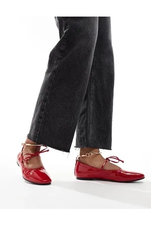 Simmi London Simmi London Abbie Bow ballet flats with ruch detail and removable anklet in