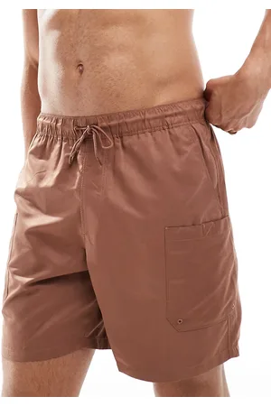 ASOS Swim shorts in mid length with cargo pocket detail in