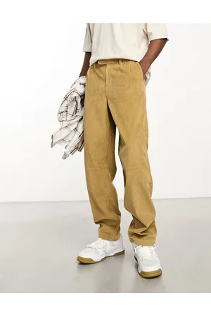 ASOS Baggy corduroy trousers in stone