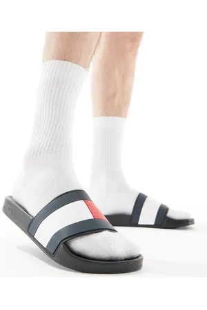 Tommy Hilfiger Rubber flag sliders in