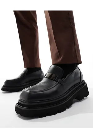 ASOS Chunky loafer in black with hardware