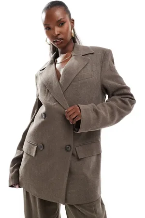 NA-KD Co-ord double breasted blazer in