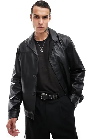 ASOS Premium real leather jacket in