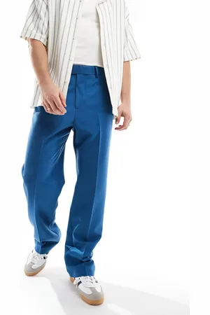 ASOS Smart wide leg trousers in dark