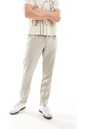 New Look Linen blend trouser in stone