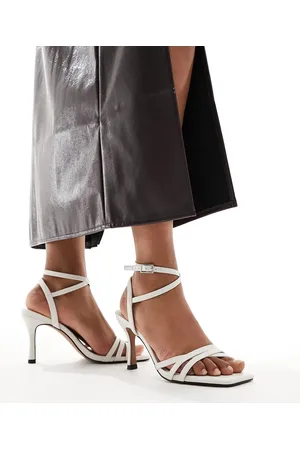 ASOS Harlow mid heeled sandal in off