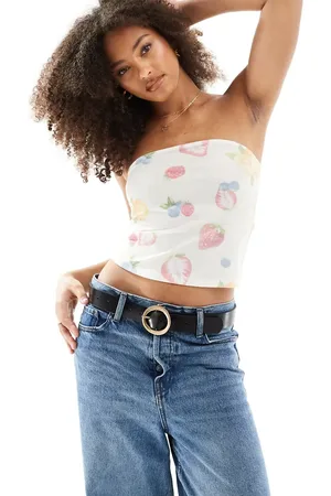 ASOS Bandeau top in fruit print