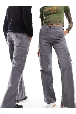 Reclaimed Unisex Y2K utility trouser in washed charcoal