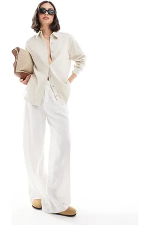Threadbare Linen blend shirt in stone