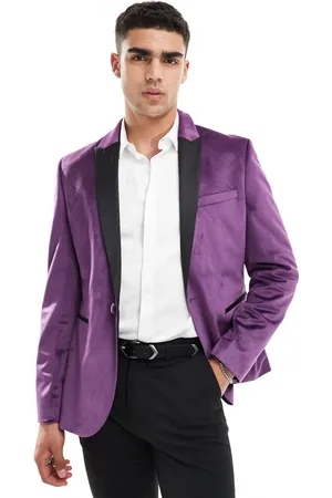 ASOS Skinny tuxedo suit jacket in velvet
