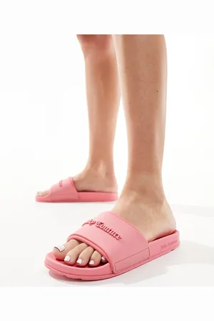 Juicy Couture Logo sliders in lemonade
