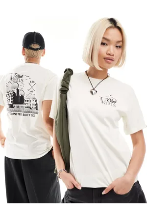 Vans Club vee pack print t-shirt in off