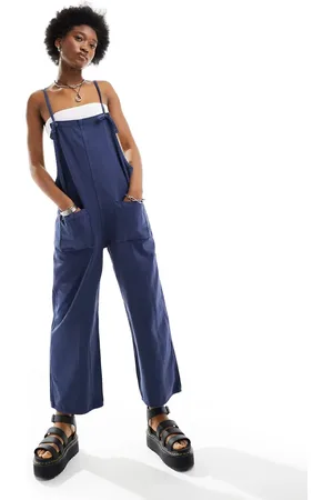 Monki Lightweight denim dungarees in