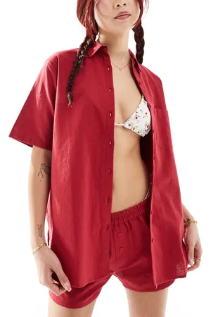 Motel Smith oversized beach shirt co-ord in