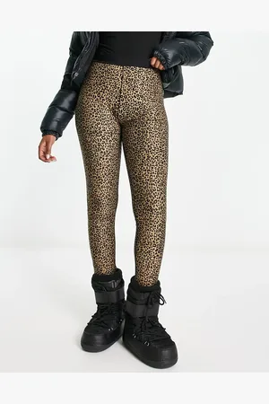 Protest Heather thermo leggings in leopard print