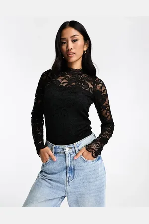 New Look Long sleeve lace body in