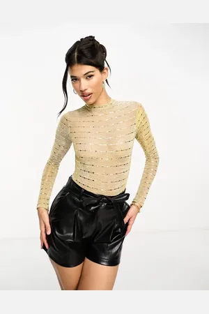 Simmi London Simmi sequin high neck body in