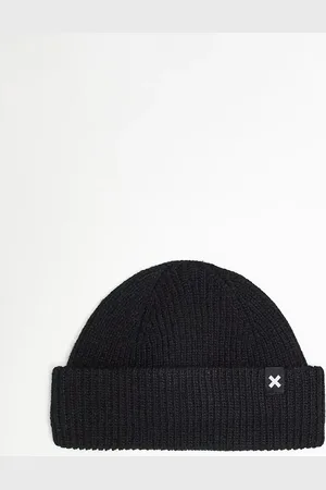 COLLUSION Unisex logo fisherman beanie in
