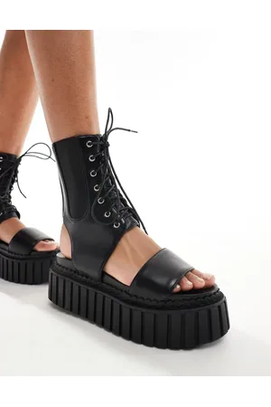 Lamoda Hole Lace up Sandal in